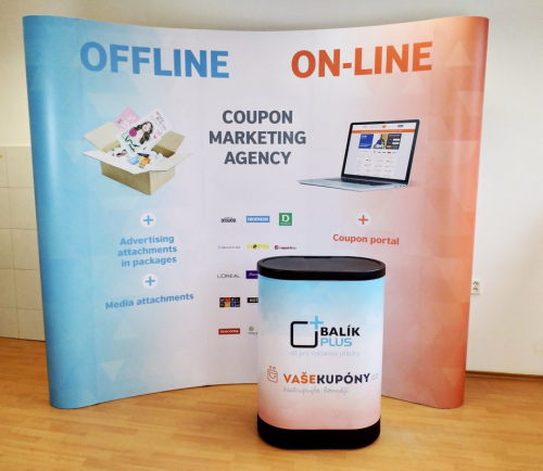 oblá pop up stena 3x3 pre balikplus